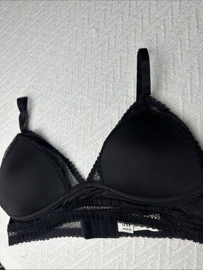 Jason Wu bra black lace trim designer minimalist lightly padded feminine